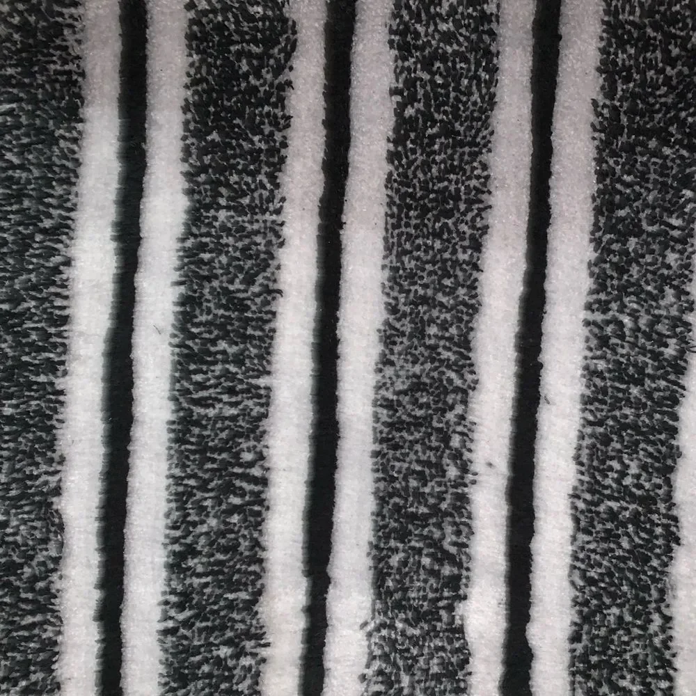 Brand New Black Striped Juicy Couture Bath Rug